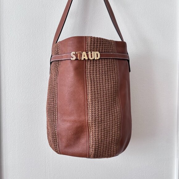 STAUD Cabana Large Raffia Tote Bag - Picture 4 of 10